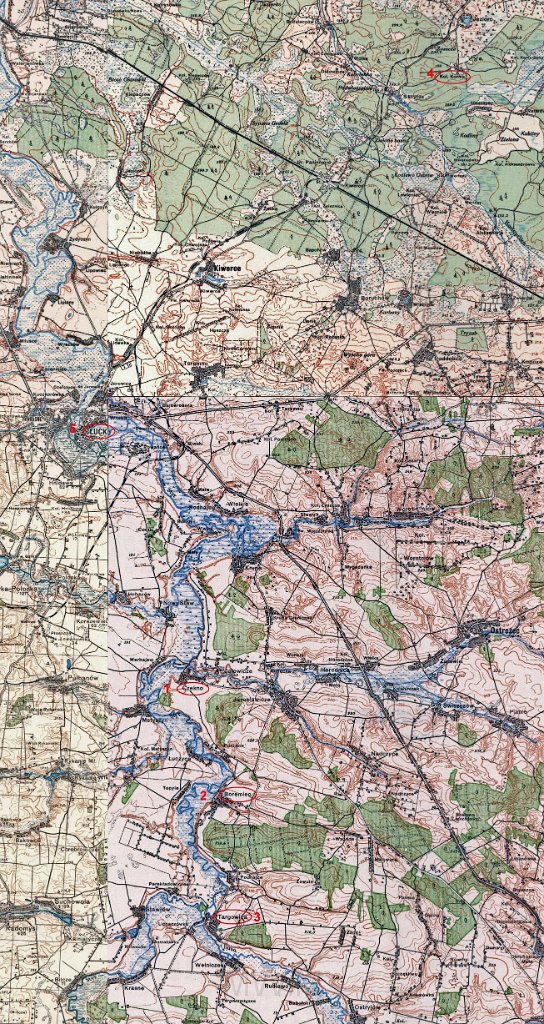 KKE 5934-1.jpg - Dok. Mapy topograficzne - części Wołynia wraz z lokalizacją miejscowości związanych z rodem Paszkowskich, Łuck (lata 30-te XX wieku), Owrucz (internetowa XXI wiek), Petrozawodsk (internetowa XXI wiek), lata 30-te XX wieku/XXI wiek.